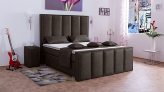 Meisterbetten Boxspringbett Vicy 240x200 in MS-Brown, Matratzenbezug Nano, Ergoflex-Topper