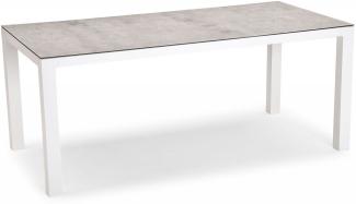 Best Freizeitmöbel Alu-Tisch Houston Gartentisch outdoor ca. 160 x 90 x 74,5 cm weiss/silber