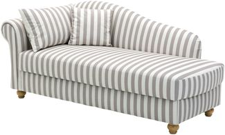 Recamiere Armlehne links Katrinka Flachgewebe mittelbraun