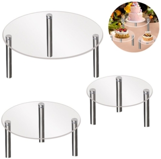 GarveeMore Tortenständer 3 estantes de pastel, estantes de exhibición de pastel