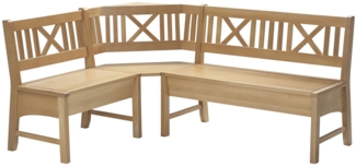 Eckbank Deborah aus Massivholz 177 x 224 x 87 Küchenbank massiv Buche lackiert 12147-177224
