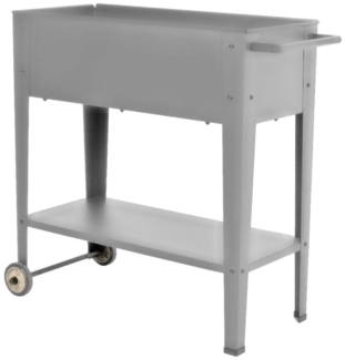 Mobiles Hochbeet FIORA aus Metall in Grau von GardenPleasure