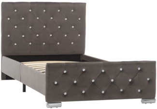 vidaXL Bettgestell Grau Samt 90x200 cm 286829