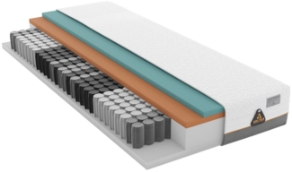 Taschenfederkernmatratze STARLINE NEXT X7, 90x200 cm, Härtegrad 4, Schlaraffia, 22 cm hoch, 7-Zonen, Geltex-Next-Schaum