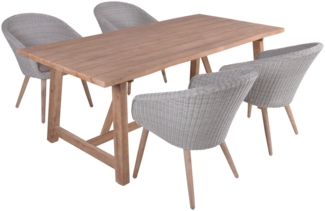 Garden Pleasure Tischgruppe OAKLAND/ARVADA Set 5tlg. Gartenmöbel Sitzgruppe