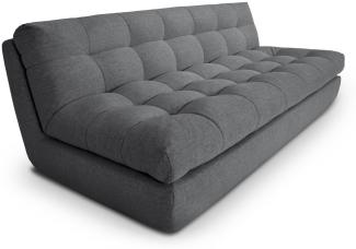 Micadoni Sofa Tina 3-Sitzer Strukturierter Stoff Grau