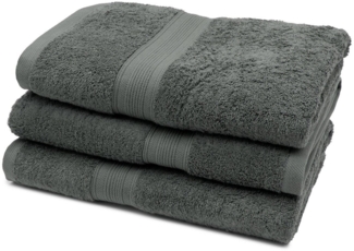 ZOLLNER Duschtücher, Walkfrottier (3-St), 70 x 140 cm, 100% Baumwolle, vom Hotelwäschespezialisten