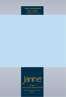 Janine Topper Comfort Jersey Spannbetttuch|180x200 cm - 200x220 cm| hellblau