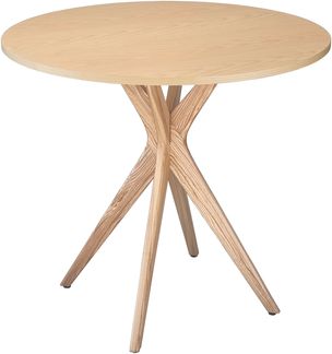 Runder Esstisch Durchmesser 80 cm Esche & MDF Eschenholzfurnier Naturfinish Ragaba