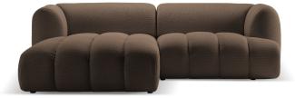 Micadoni Modulares Ecksofa Harry 3-Sitzer Links 3D-Stoff Braun