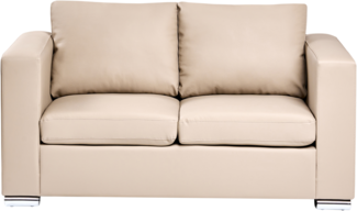Sofa HELSINKI Echtleder Beige 2-Sitzer
