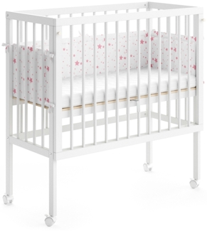 Vitalispa Beistellbett Weiß 94 x 90 cm 2 Seitenschienen, Sophie