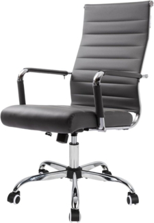 Bürostuhl Ergonomisch Wippfunktion 150 kg belastbar Armlehne grau