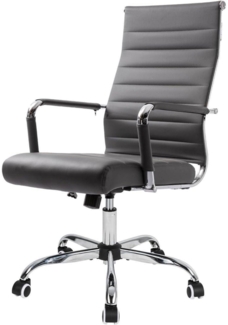 Bürostuhl Ergonomisch Wippfunktion 150 kg belastbar Armlehne grau