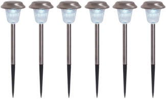 Solarleuchte Garten Erdspieß 6er Set Solarlampe Außen Wegelampe Solar 4043306