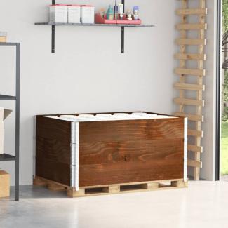 vidaXL Paletten-Aufsatzrahmen 3 Stk. Braun 120x80 cm Massivholz Kiefer 3295369