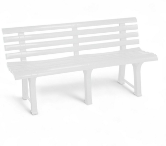 Spetebo Gartenbank Kunststoff Gartenbank 3-Sitzer 145x74 cm (Stück, 1-St, Anzahl), 200 kg Belastbarkeit