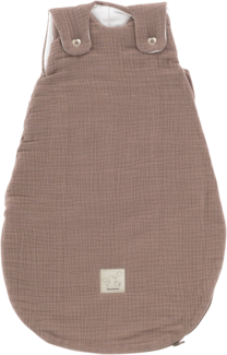 Außenschlafsack LIEBMICH Baumwollmusselin kastanie, Größe 62/68