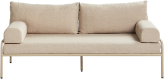 Gartensofa 2-Sitzer SOLOFRA Metall Beige