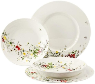 Set 4-tlg. mit Fahnen- und Coupteller Brillance Fleurs Sauvages Rosenthal Tellerset - Mikrowelle geeignet, Spülmaschinengeeignet