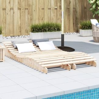 vidaXL Sonnenliegen 2 Stk. 205x60x31,5 cm Massivholz Kiefer 832573