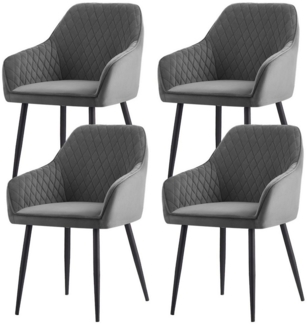 JYMTOM Esszimmerstuhl mit stabilen Beinen aus massivem Metall und Gummibeinfüßen (4 St), mit zeitgemäßem Design und perfekter Form