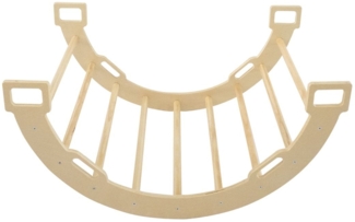 Chipolino Holz-Kletterbogen 4 in 1 Wippe ,Spieltunnel, Kletterleiter, Ruhezone braun