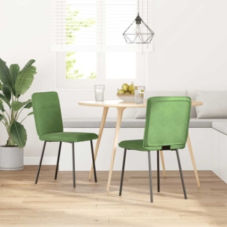 vidaXL Esszimmerstühle 2 Stk. Hellgrün Samt 4101212
