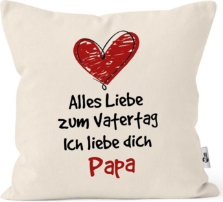 MoonWorks Dekokissen Kissen-Bezug Spruch Alles Liebe zum Vatertag Geschenk Papa Vatertagsgeschenk Deko-Kissen MoonWorks®