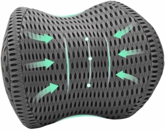 vidaXL Kopfkissen mit Kissen Verstellbar Grau 31 x 23 x 14 cm 4D Mesh 42012711