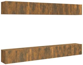 vidaXL 8-tlg. TV-Schrank-Set Räuchereiche 60x30x30 cm Holzwerkstoff 3120308