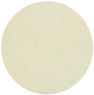 Haus und Deko Platzset Platzset rund ca. 35 cm Ø abwaschbar Bast Optik Tischset Platzdeckche, (1-St)