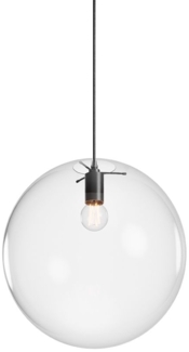 s.luce Orb Glaskugel Hängeleuchte Schwarz, Klar Ø 40cm