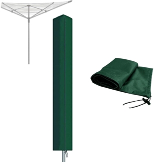 Wäschespinne Abdeckung Wasserdicht mit Reißverschluss 16x16x180cm Grün