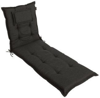 LILENO HOME Liegenauflage perfekt für Strandliegen, Sonnenliege Auflage, Gartenliege Auflage, (1er Set), Polsterauflage Anthrazit Y, Auflagen für Gartenliegen