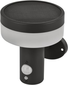 EMOS - Solar LED-Wandleuchte TERION mit Bewegungsmelder für Haus und Garten - wasserdichte Solar Gartenbeleuchtung mit Sensor, Helligkeit 200lm, Warmweiß - Gehäuse aus Edelstahl zur Wandmontage