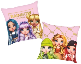 Herding Dekokissen Girls Rainbow High 40 x 40 cm Kinder Deko-Kissen Wende-Motiv