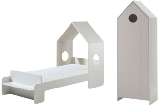 Kinderzimmer Set Kania Komplettset MDF+Holzwerkstoff Weiß /Pink