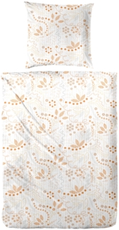 Westminster Bettwäsche Mikrofaser Blumenranken apricot 135 x 200 cm