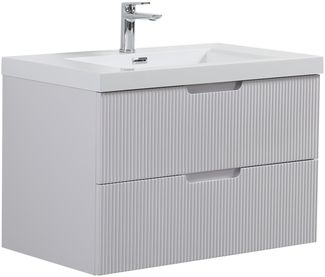 Badmöbel-Set Thermis 80cm - Weiß - Badmöbel mit Waschbecken