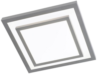 casa NOVA LED Deckenleuchte CLIPPER, 1-flammig, 41 x 41 cm, Grau, Weiß, Anpassung der Farbtemperatur, Dimmfunktion, LED fest integriert, Extra-Warmweiß, Kunststoff