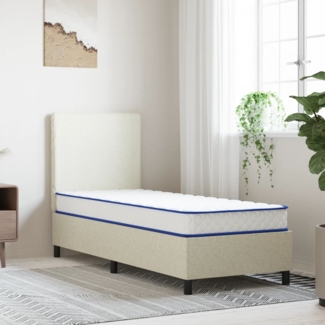 vidaXL Memory-Schaum-Matratze 80x200x17 cm Weich Weiß 4013417