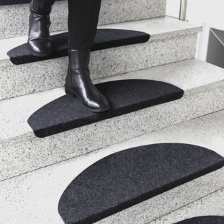 Karat Stufenmatte Denver, Treppenmatte, 5 Farben & 2 Größen, Rechteckig - ohne Lippe, Höhe: 4.4 mm, Günstiger Stufenschutz