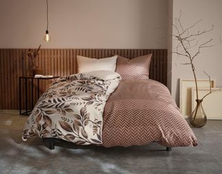 Kleine Wolke Bettwäsche Cosy, Mako-Satin, 2 teilig, mit Fischgrätmuster