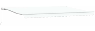 vidaXL Einziehbare Markise Weiß 500 × 300 cm Stoff, Metall 3331351