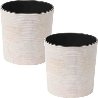 SIENA GARDEN Pflanzgefäß LOCON 2er-Set 25 cm weiß