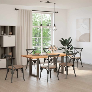 vidaXL Esstisch Hellbraun 180x90x74 cm Massivholz Eiche Rechteckig 3304189