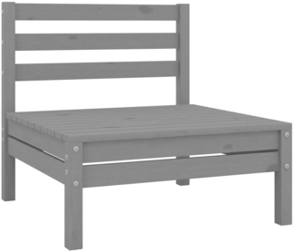 vidaXL Garten-Mittelsofas 4 Stk. Grau Massivholz Kiefer 806594