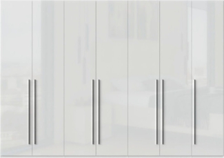 Places of Style Kleiderschrank Piano, UV lackiert, hochglänzend in beige oder weiß, FSC-zertifiziert (Made in Europe) in vielen Breiten, Höhe 224cm, mit Soft-Close Funktion