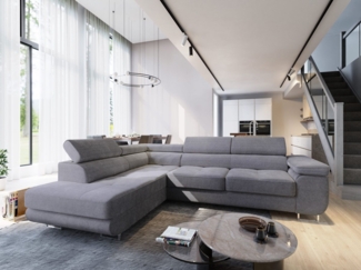 Masseno Ecksofa APIRO mit Schlaffunktion L-Form, Sofa mit Bettkasten